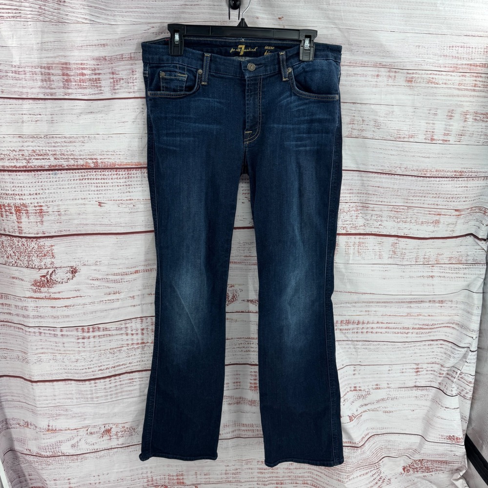 7 For All Mankind Lexie Kimmie Bootcut Jeans Size 33 Dark Wash Petite